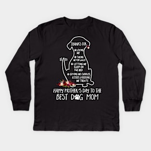 Happy Mother's Day Dog Mom Kids Long Sleeve T-Shirt